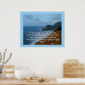 Ocean Lighthouse Isaiah 41:10 Afdruk Poster (Keuken)