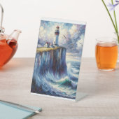 Ocean Lighthouse Tafelblad Teken Reclamebord Met Voetstuk (Insitu)