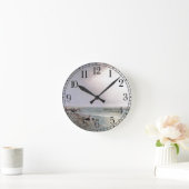 Ocean Lighthouse Waves Beach Shore Wall Clock Ronde Klok (Huis)
