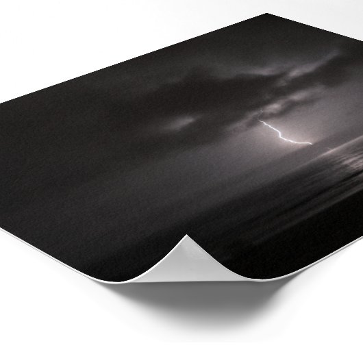 Ocean Lightning Storm 2 Poster (Hoek)