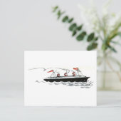 Ocean Liner aan de Ttekening van de Lijn van het Z Briefkaart (Staand voorkant)