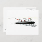 Ocean Liner aan de Ttekening van de Lijn van het Z Briefkaart (Voorkant / Achterkant)