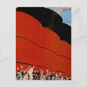 Ocean Liner Bon Voyage Briefkaart