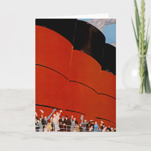 Ocean Liner Bon Voyage Kaart