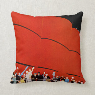 Ocean Liner Bon Voyage Kussen