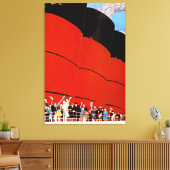Ocean Liner Bon Voyage - L Canvas Afdruk (Insitu (Woonkamer))
