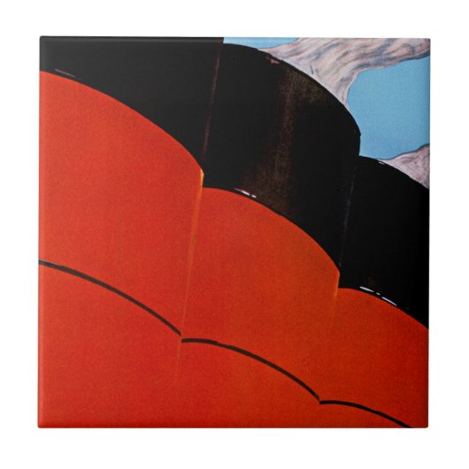 Ocean Liner Bon Voyage Tegeltje (Voorkant)