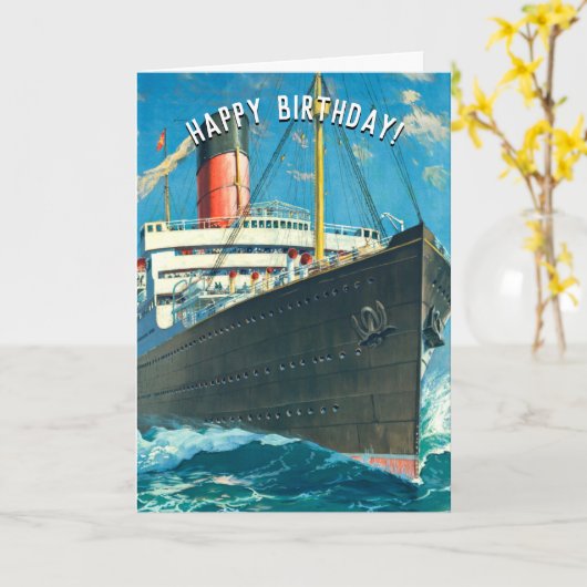 OCEAN LINER CARD KAART (Gele Bloem)