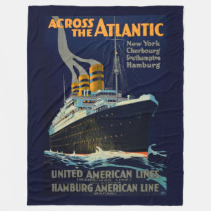 OCEAN LINER EUROPE AMERICA FLEECE DEKEN