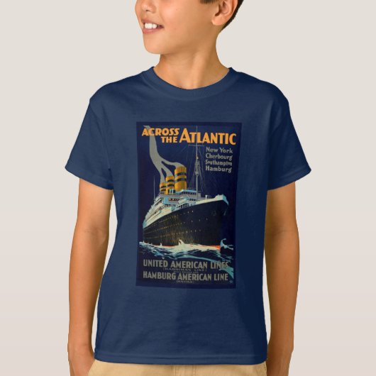 OCEAN LINER EUROPE AMERICA T-SHIRT (Voorkant)