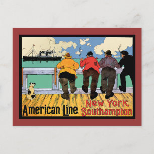 Ocean LINER naar New York Briefkaart