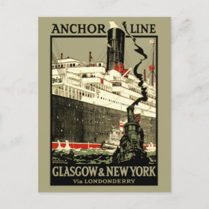 OCEAN LINER REIZEN BRIEFKAART