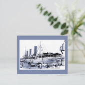  Ocean Liner SS Burdigala in Bordeaux Briefkaart (Staand voorkant)