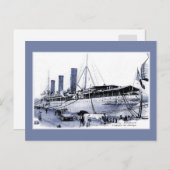  Ocean Liner SS Burdigala in Bordeaux Briefkaart (Voorkant / Achterkant)