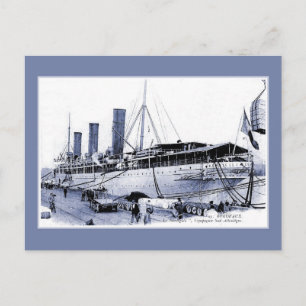 Ocean Liner SS Burdigala in Bordeaux Briefkaart