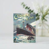 OCEAN LINER TRAVEL BRIEFKAART (Staand voorkant)