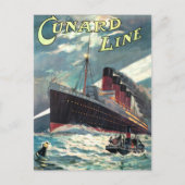 OCEAN LINER TRAVEL BRIEFKAART (Voorkant)