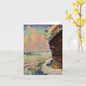 Ocean Liner zeegezicht Kaart (Gele Bloem)