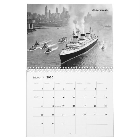 Ocean Liners Kalender (Mar 2026)