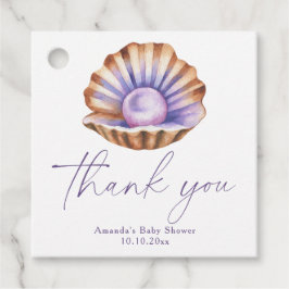 Ocean Little Pearl Baby shower Bedankt Bedankjes Labels