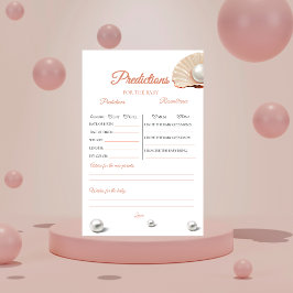 Ocean Little Pearl baby shower Voorspellingen Spel