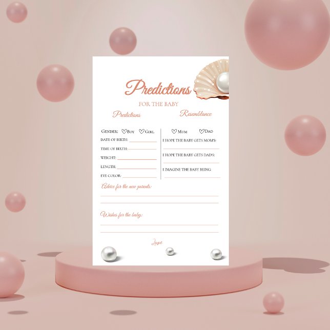Ocean Little Pearl baby shower Voorspellingen Spel (Creator heeft geüpload)