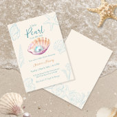 Ocean Little Pearl On The Way Baby shower Kaart
