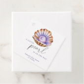 Ocean Little Pearl onder het Zeeen Baby shower Bedankjes Labels (In situ)