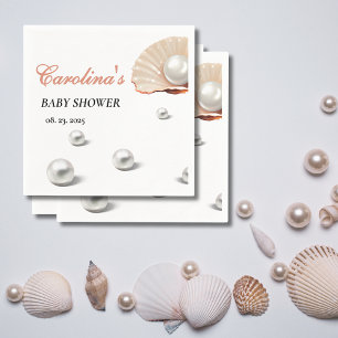 Ocean Little Pearl onder het zeeen baby shower Servet