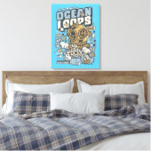 Ocean Loops Cereal Canvas Print (Insitu (Slaapkamer))