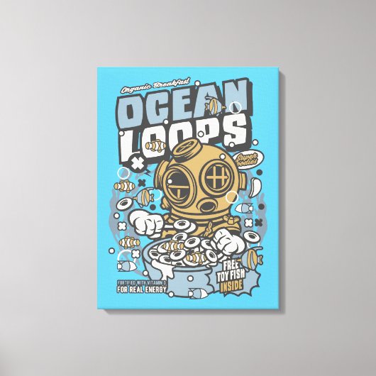 Ocean Loops Cereal Canvas Print (Voorkant)