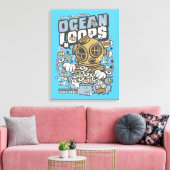 Ocean Loops Cereal Canvas Print (Insitu (Woonkamer))