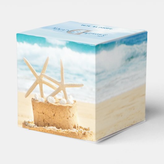 Ocean Love Beach Bruiloft Bedankdoosjes (Achterkant)
