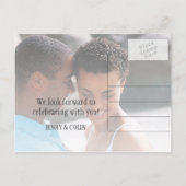 Ocean Love Beach Starfish Photo Save the Date Aankondigingskaart (Achterkant)