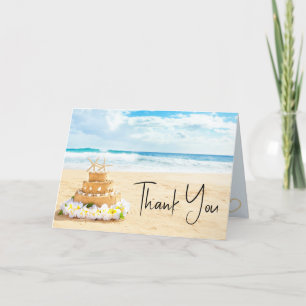 Ocean Love Beach Trouwgolven Bedankkaart