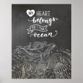 Ocean Love | ChalkboardPoster Poster (Voorkant)