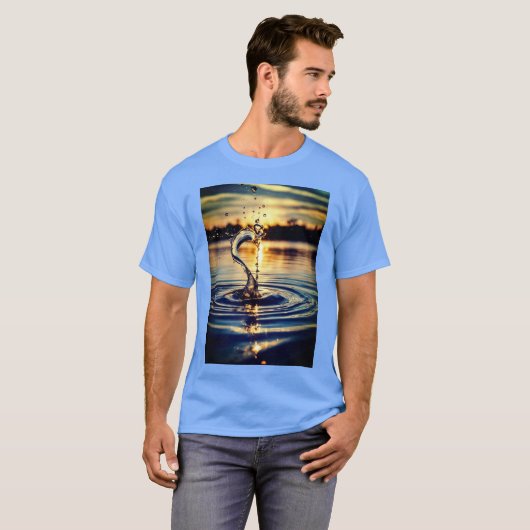 Ocean Love Connection - Half hart verbeelding . T-shirt (Voorkant volledig)