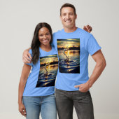 Ocean Love Connection - Half hart verbeelding . T-shirt (Unisex)