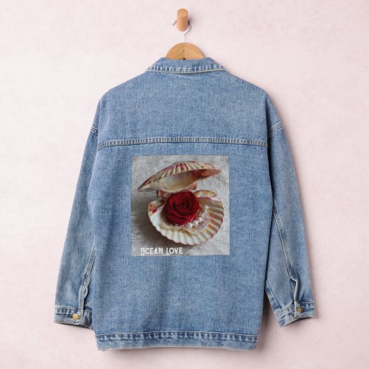 Ocean Love Denim Jasje – Seashell, Rose & Pearl O Jacket (Hangar)