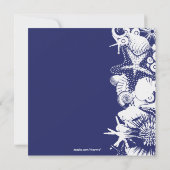 Ocean Love Navy Zeeschelpen Chic Vrijgezellenfeest Kaart (Achterkant)