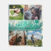 Ocean Love Photo Collage Jubileum Valentijn Fleece Deken (Voorkant)