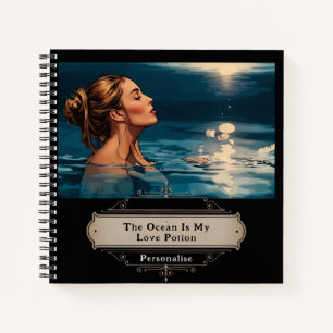 Ocean Love Potion Quote Zee Moon Black Journal Notitieboek