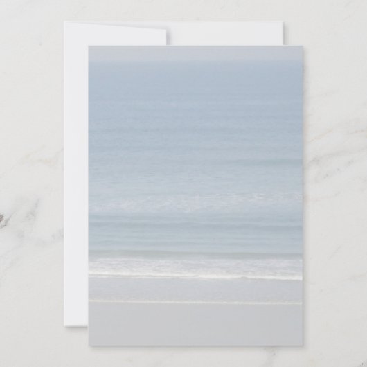 Ocean Love, Sand Dollar Huwelijksuitnodiging Kaart (Achterkant)