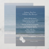 Ocean Love, Sand Dollar Huwelijksuitnodiging Kaart (Voorkant / Achterkant)