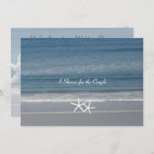 Ocean Love Starfish Uitnodiging voor huwelijksdouc (Voorkant / Achterkant)