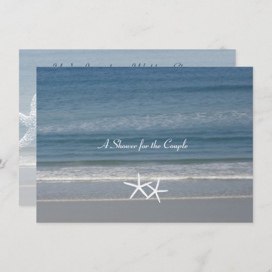 Ocean Love Starfish Uitnodiging voor huwelijksdouc (Voorkant / Achterkant)