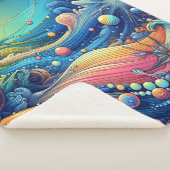 Ocean Lover Artistic Sherpa Deken (3/4)