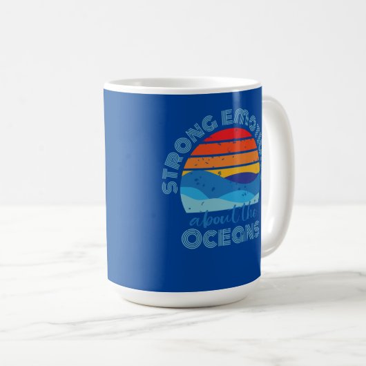 Ocean Lover  Sunset gepersonaliseerd Koffiemok (Voorkant rechts)