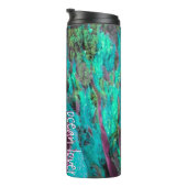 Ocean Lover Zeewier Water Grass Turquoise Tekst Thermosbeker (Geroteerd rechts)