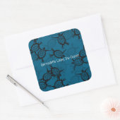 Ocean Lovers Zee Turtle Vierkante Sticker (Envelop)
